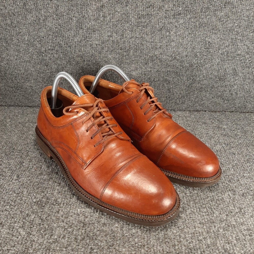 Johnston & Murphy Oxford Passport 20-4926 Size 8 Brown Mens Cap Toe Italy